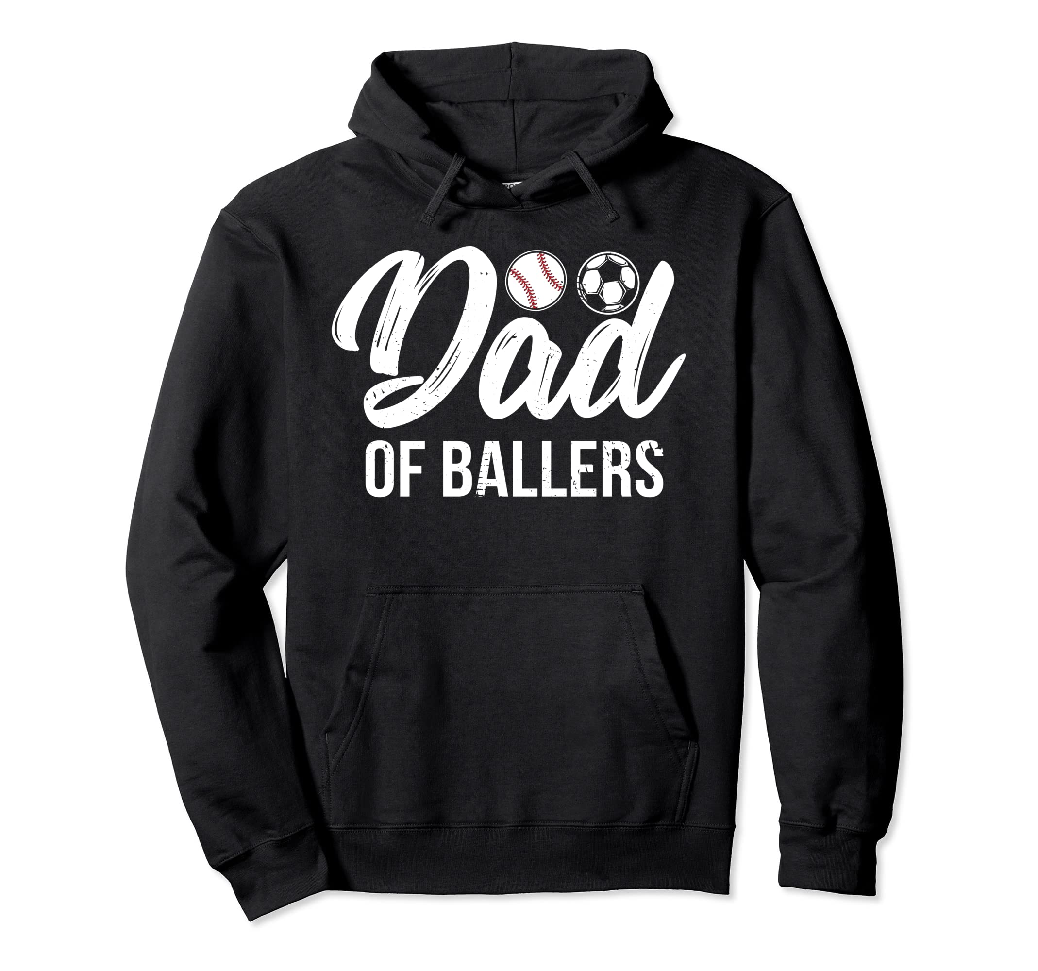 Dad Ballers Father Son Soccer Baseball Hoodie - Minimalist Print Men Women - T-Shirt, Sweatshirt, Hoodie
