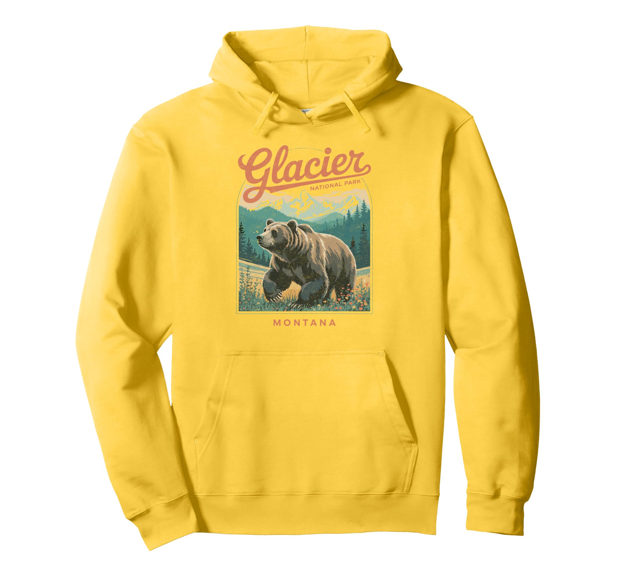 Glacier National Park Montana Usa Hoodie - Fun Novelty Design Unisex - T-Shirt, Sweatshirt, Hoodie