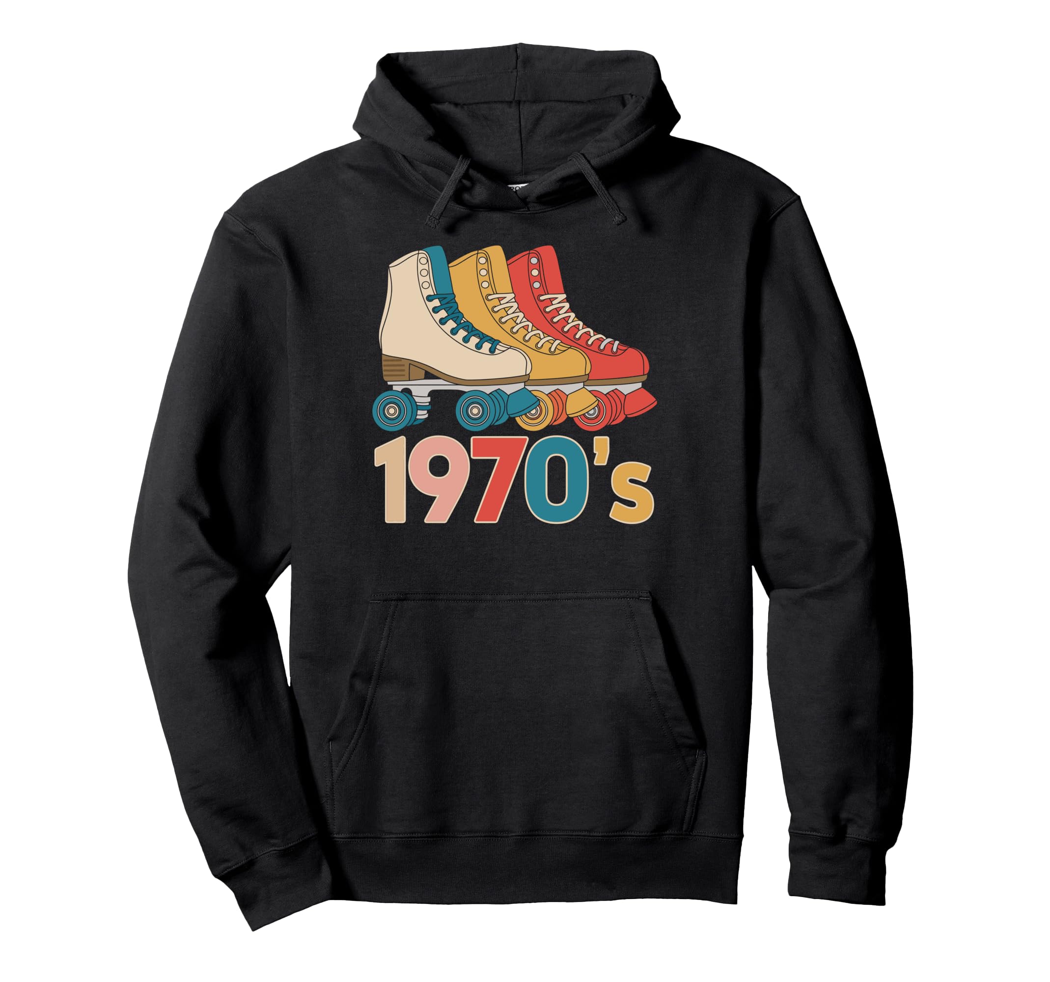 1970S Roller Skating Vibes Fun Nights Out Hoodie - Custom Art Print Unisex - T-Shirt, Sweatshirt, Hoodie