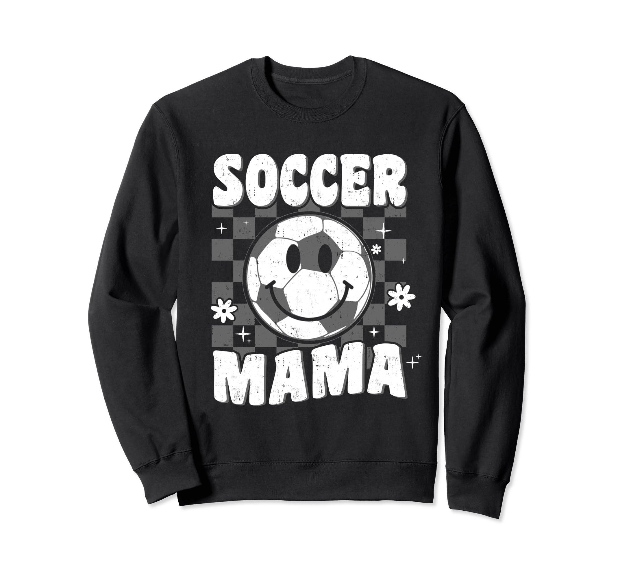 Groovy Checkered Soccer Mama Sweatshirt - Streetwear Style Men Women - T-Shirt, Sweatshirt, Hoodie