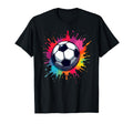 Colorful Tie Dye Soccer Ball T-Shirt - Minimalist Print Unisex - T-Shirt, Sweatshirt, Hoodie