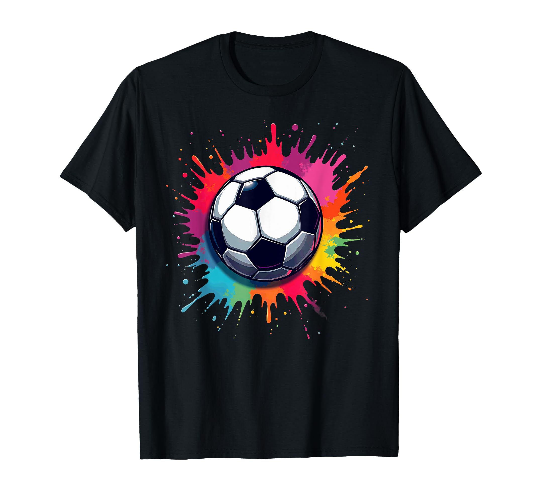 Colorful Tie Dye Soccer Ball T-Shirt - Minimalist Print Unisex - T-Shirt, Sweatshirt, Hoodie