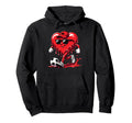 Valentine Soccer Heart Drip Sport Hoodie - Minimalist Print for Adults - T-Shirt, Sweatshirt, Hoodie
