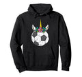 Unicorn Head Soccer Ball Football Player Hoodie - Minimalist Print Unisex - T-Shirt, Sweatshirt, Hoodie