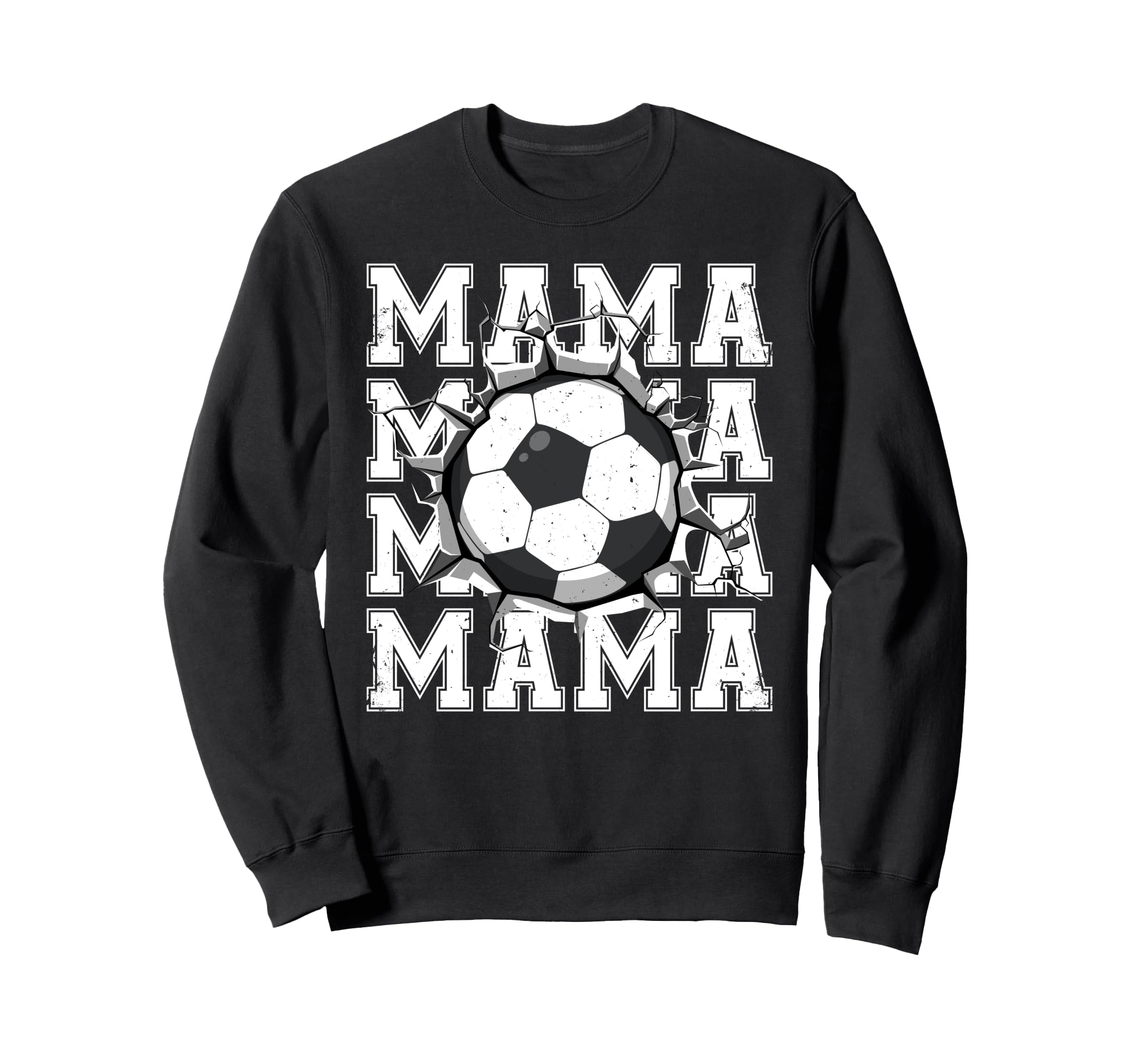 Soccer Mama Cracked Wall Family Sweatshirt - Fun Novelty Design for Adults - T-Shirt, Sweatshirt, Hoodie