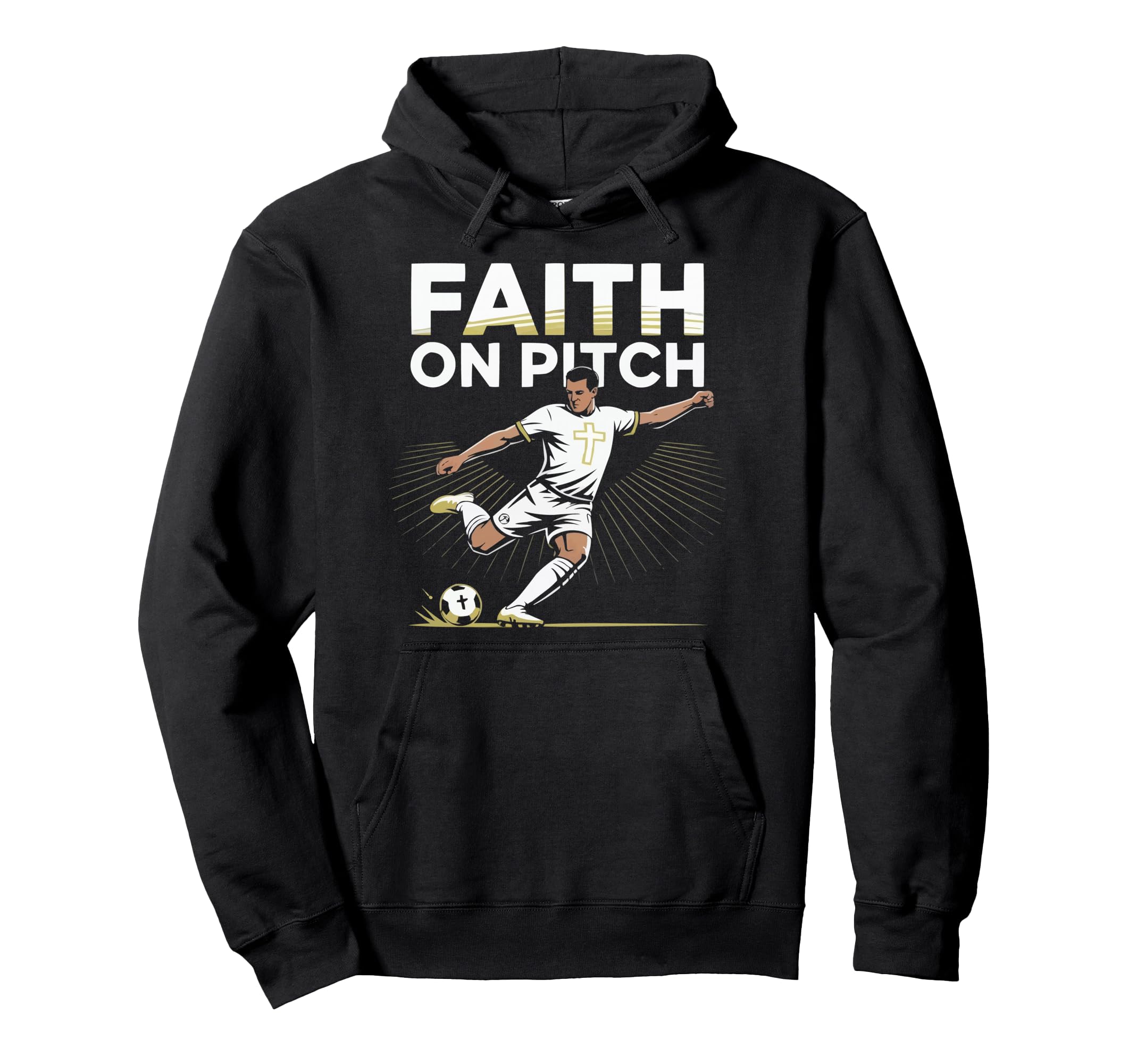 Christian Soccer Player Religious Bible Hoodie - Minimalist Print Unisex - T-Shirt, Sweatshirt, Hoodie