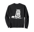 Soccer Cat Playing Ball Funny Sweatshirt - Fun Novelty Design Men Women - T-Shirt, Sweatshirt, Hoodie
