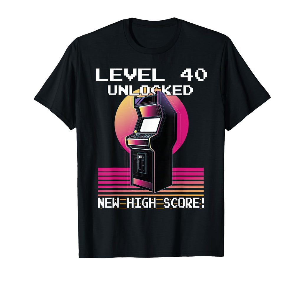 Level 40 Unlocked Gamer 40Th Birthday T-Shirt - Graphic Print for Adults - T-Shirt, Sweatshirt, Hoodie