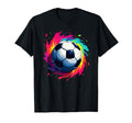Colorful Tie Dye Soccer Ball T-Shirt - Aesthetic Graphic for Adults - T-Shirt, Sweatshirt, Hoodie