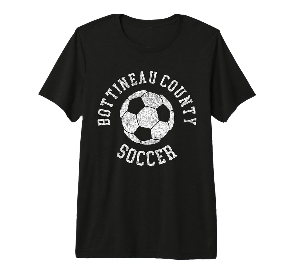 Bottineau County Soccer Distressed 90S T-Shirt - Novelty Apparel Men Women - T-Shirt, Sweatshirt, Hoodie