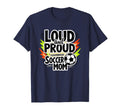 Loud And Proud Soccer Mom Navy Sweatshirt - Custom Art Print for Adults - T-Shirt, Sweatshirt, Hoodie