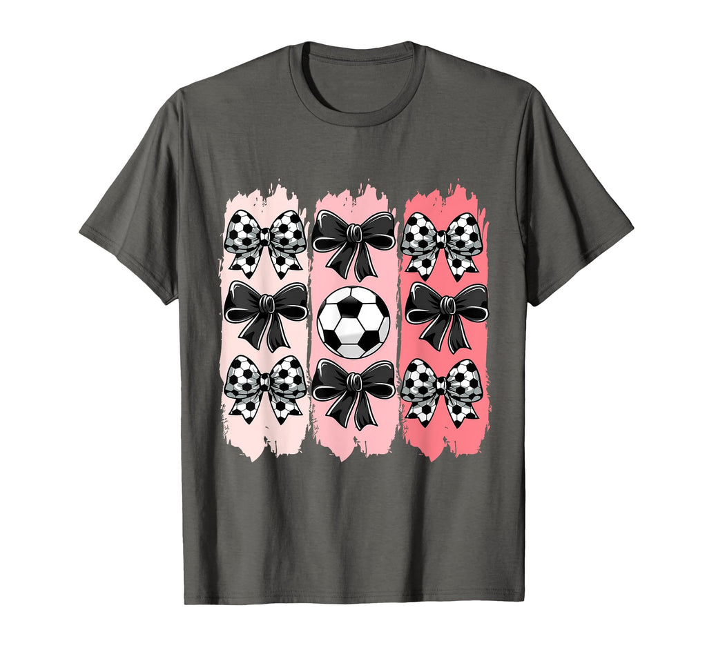 Soccer Coquette Bow Soccer Ball Soccer T-Shirt - Graphic Print for Adults - T-Shirt, Sweatshirt, Hoodie