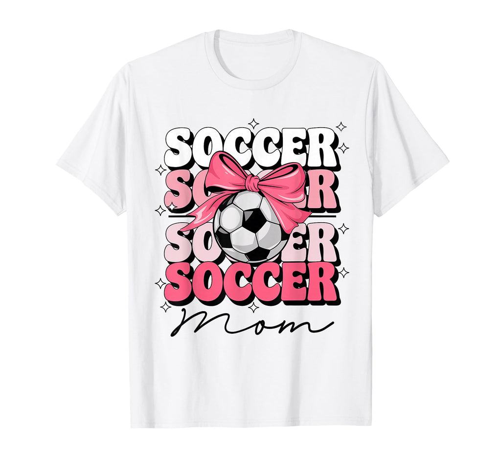 Groovy Soccer Mom Mother Coquette T-Shirt - Minimalist Print for Adults - T-Shirt, Sweatshirt, Hoodie