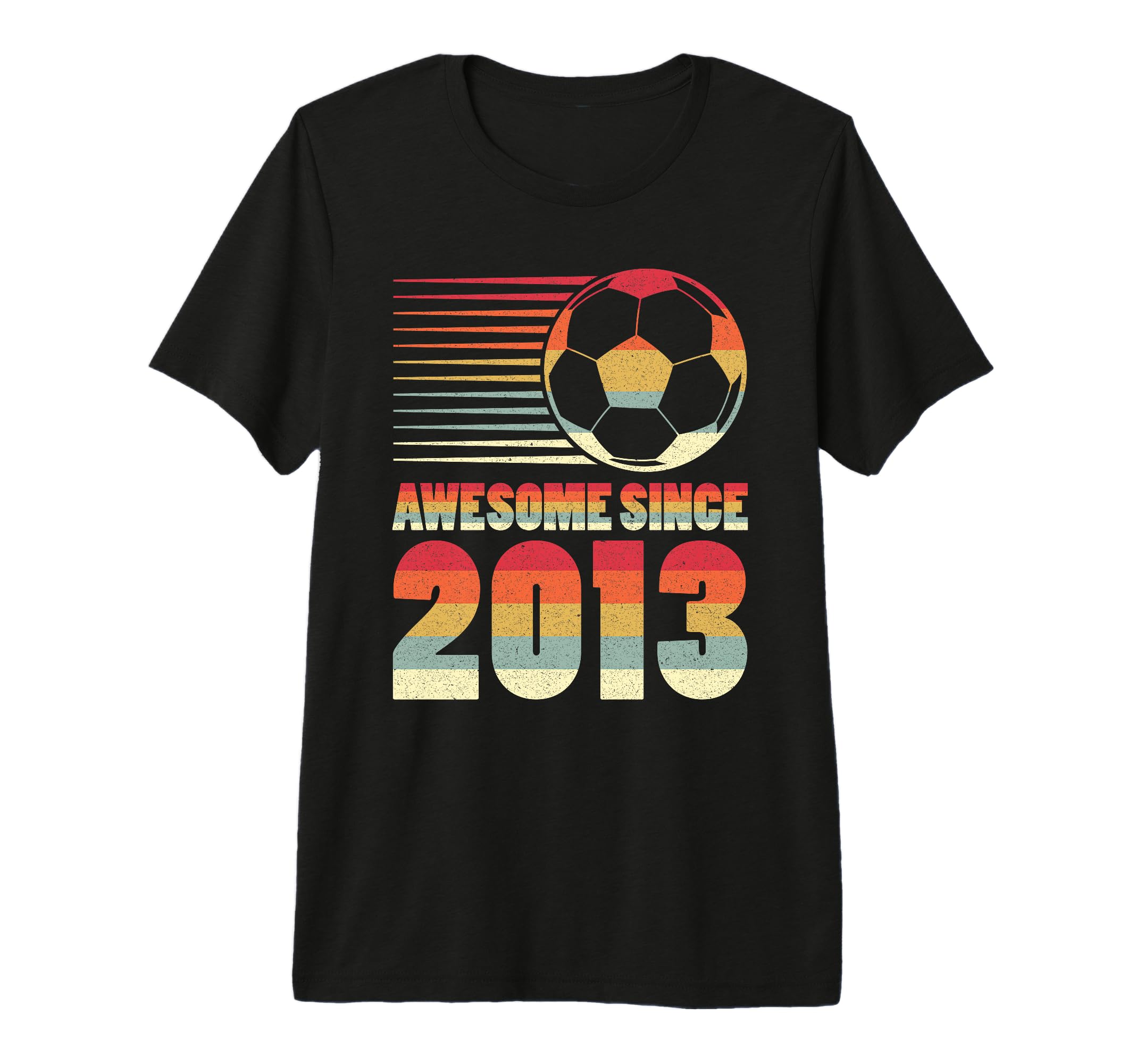 Awesome Since 2013 Soccer 13Th T-Shirt - Novelty Apparel for Adults - T-Shirt, Sweatshirt, Hoodie