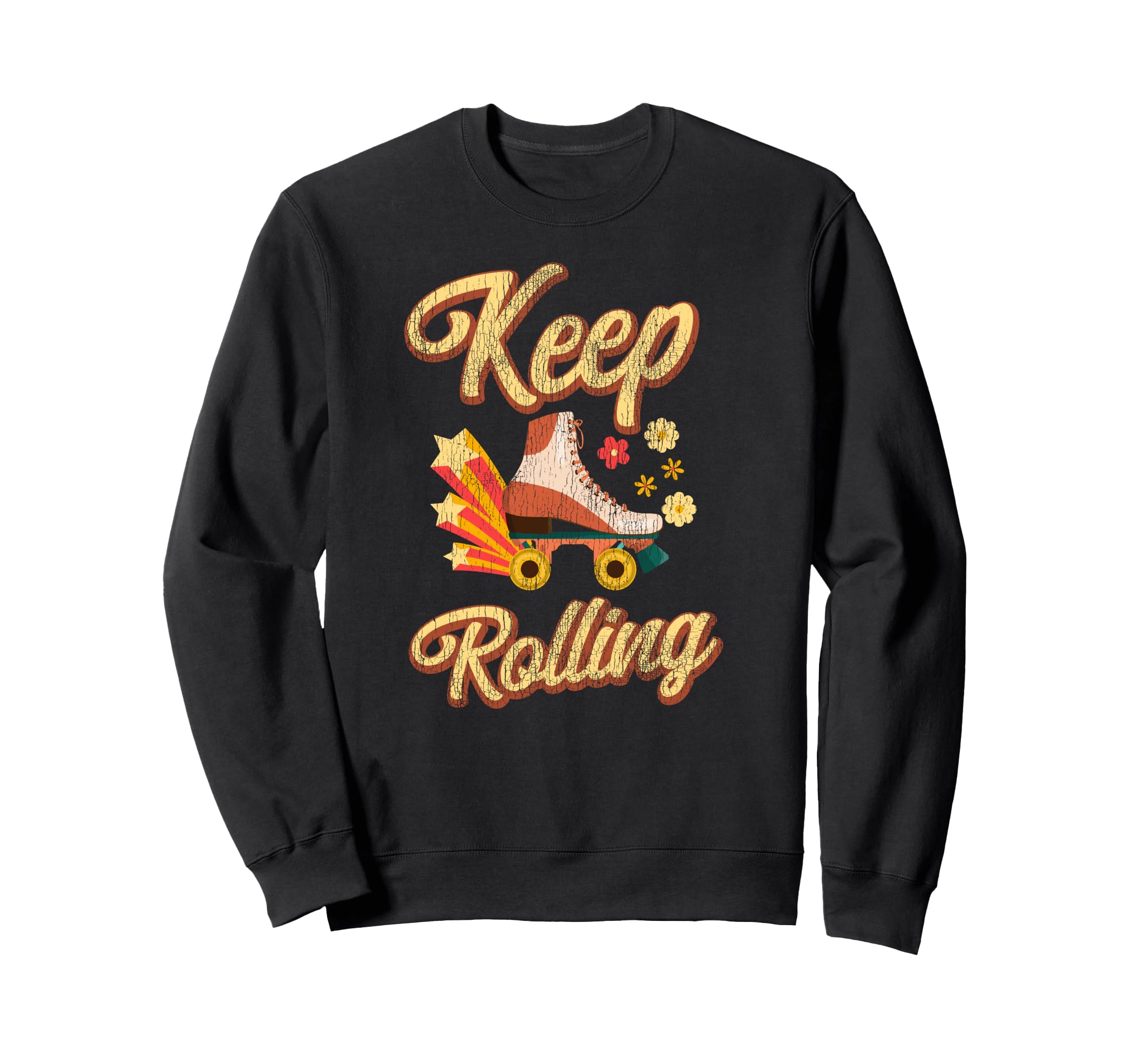 Roller Skating Skate 1970S Sweatshirt - Novelty Apparel for Adults - T-Shirt, Sweatshirt, Hoodie
