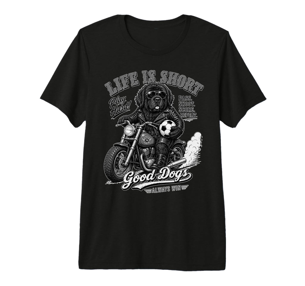 Newfoundland Motorbike Love Footbal T-Shirt - Casual Everyday Wear Unisex - T-Shirt, Sweatshirt, Hoodie