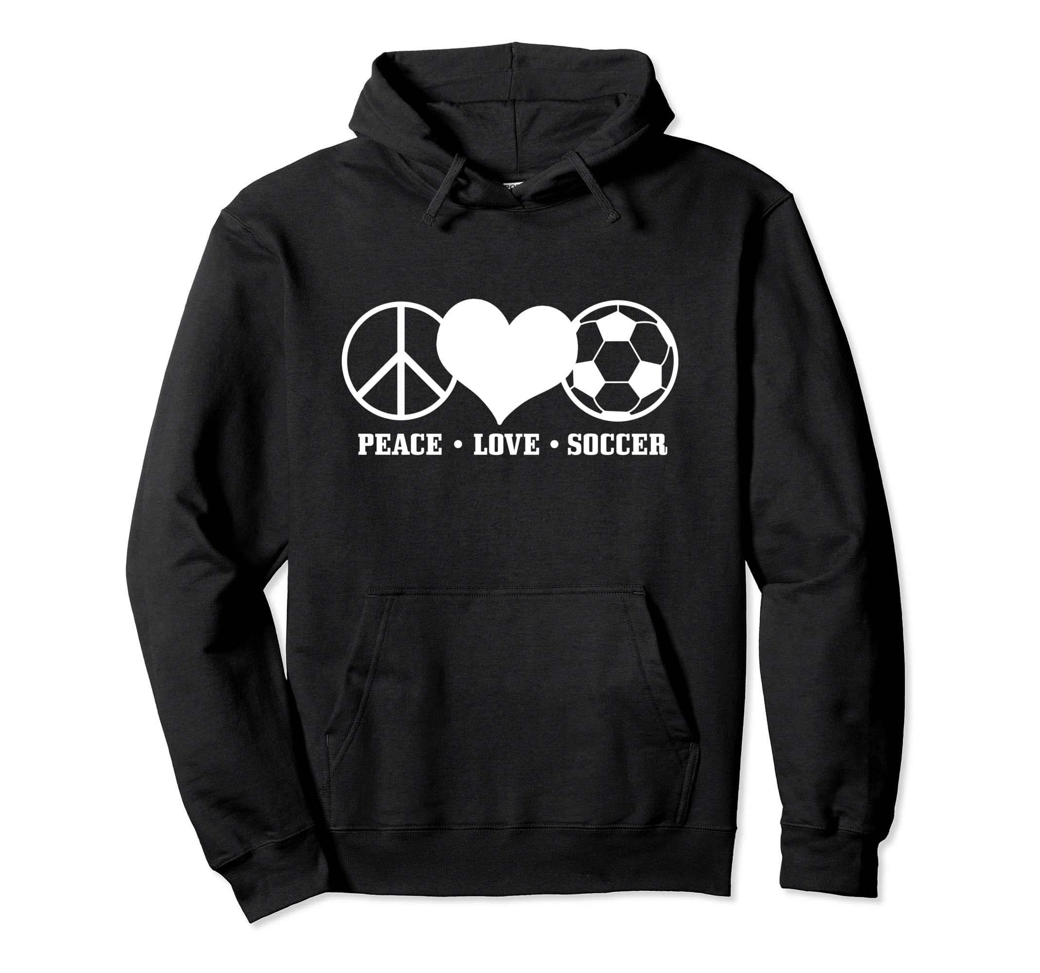Soccer Player Coach Sports Peace Love Hoodie - Casual Everyday Wear Unisex - T-Shirt, Sweatshirt, Hoodie