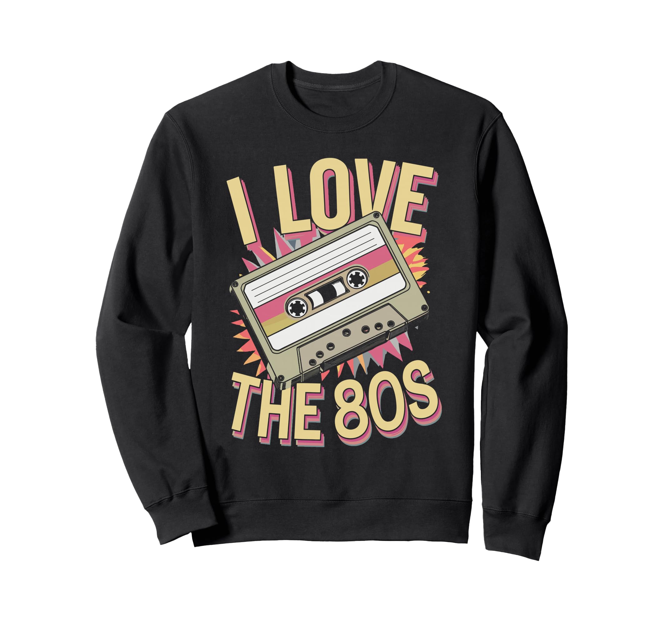 I Love 80S Cassette Tape Sweatshirt - Aesthetic Graphic Men Women - T-Shirt, Sweatshirt, Hoodie
