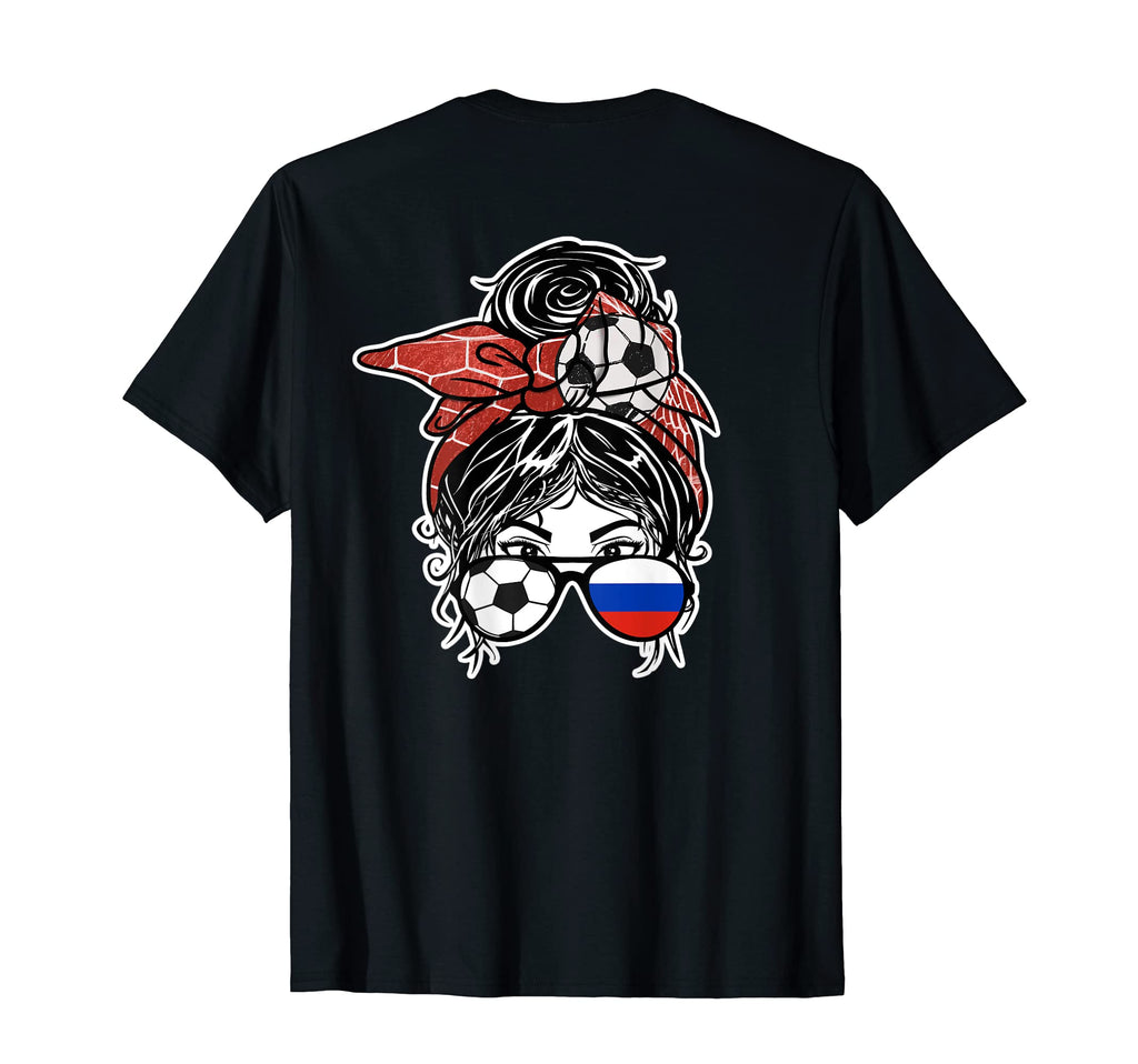 Messy Bun Hair Russian Soccer Russia Jersey T-Shirt - Graphic Print Unisex - T-Shirt, Sweatshirt, Hoodie