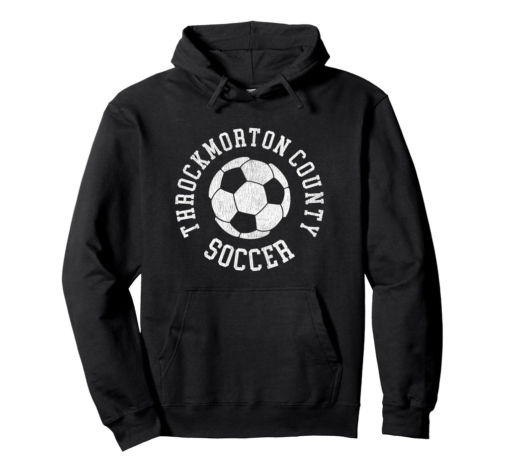Throckmorton County Soccer Distressed Hoodie - Custom Art Print for Adults - T-Shirt, Sweatshirt, Hoodie