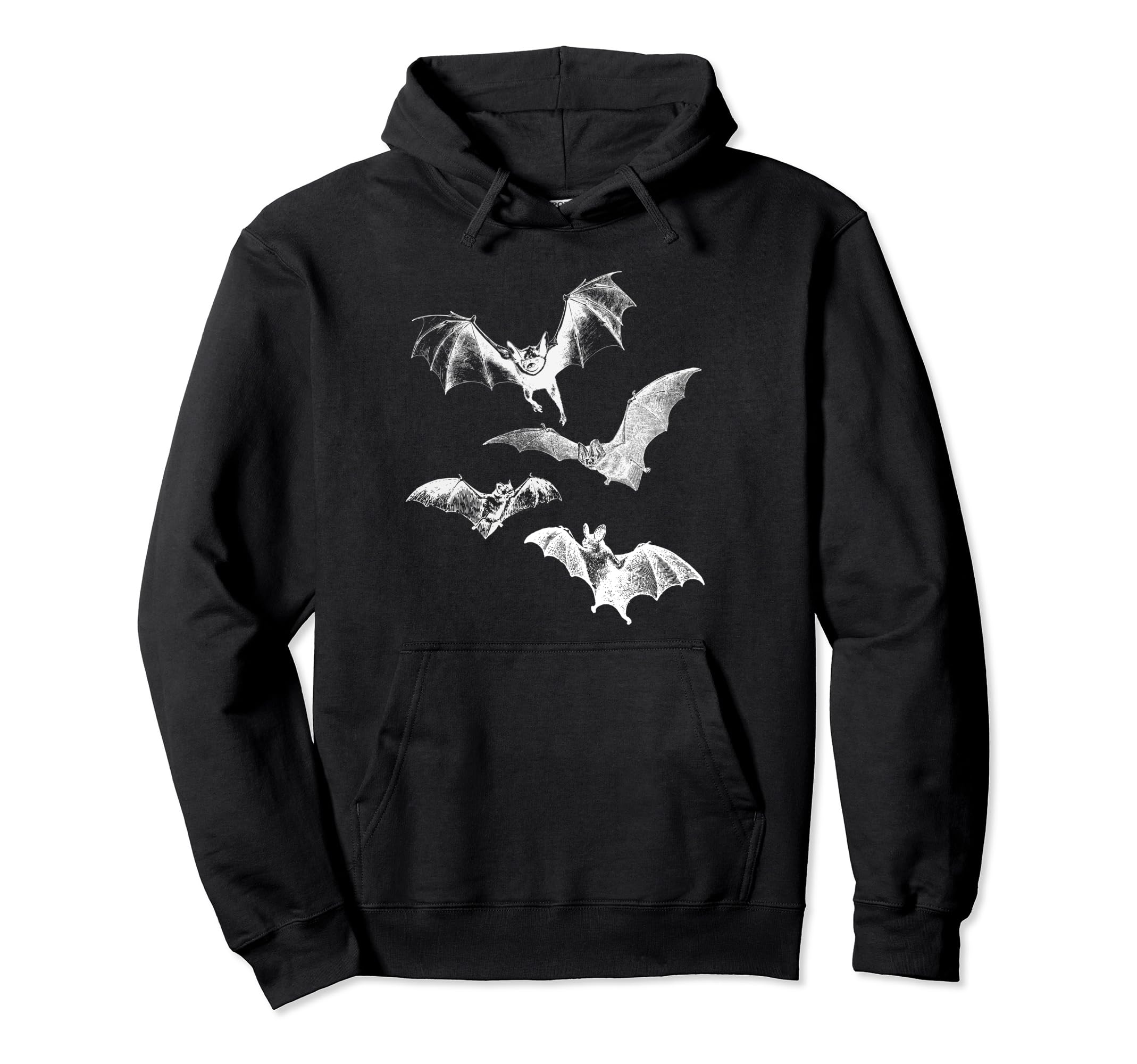 Grunge 90S Flying Bats Novelty Hoodie - Novelty Apparel Unisex - T-Shirt, Sweatshirt, Hoodie