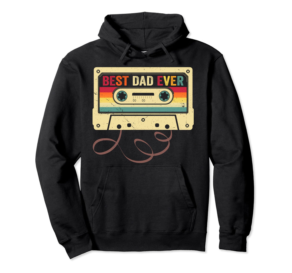 Best Dad Ever 80S Cassette Tape Hoodie - Casual Everyday Wear Men Women - T-Shirt, Sweatshirt, Hoodie