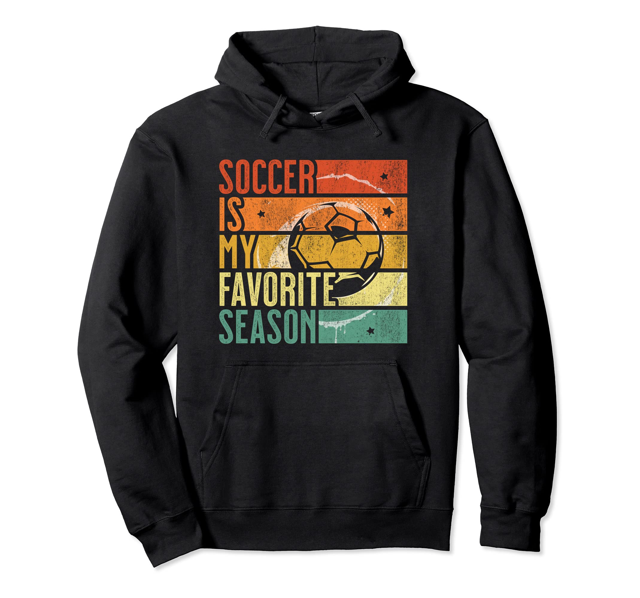 Distressed Soccer Is My Favorite Hoodie - Casual Everyday Wear Men Women - T-Shirt, Sweatshirt, Hoodie