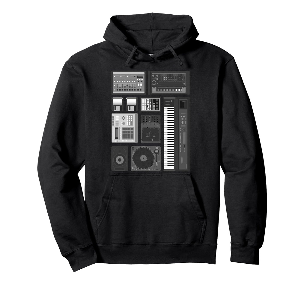 Old School Hip Hop Rap Music Beat Maker Hoodie - Trendy Graphic Men Women - T-Shirt, Sweatshirt, Hoodie
