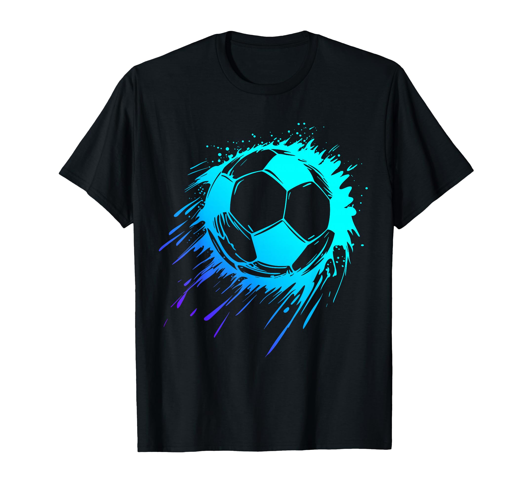 Blue Soccer Ball Soccer Player Mens T-Shirt - Graphic Print for Adults - T-Shirt, Sweatshirt, Hoodie