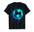Blue Soccer Ball Soccer Player Mens T-Shirt - Novelty Apparel for Adults - T-Shirt, Sweatshirt, Hoodie