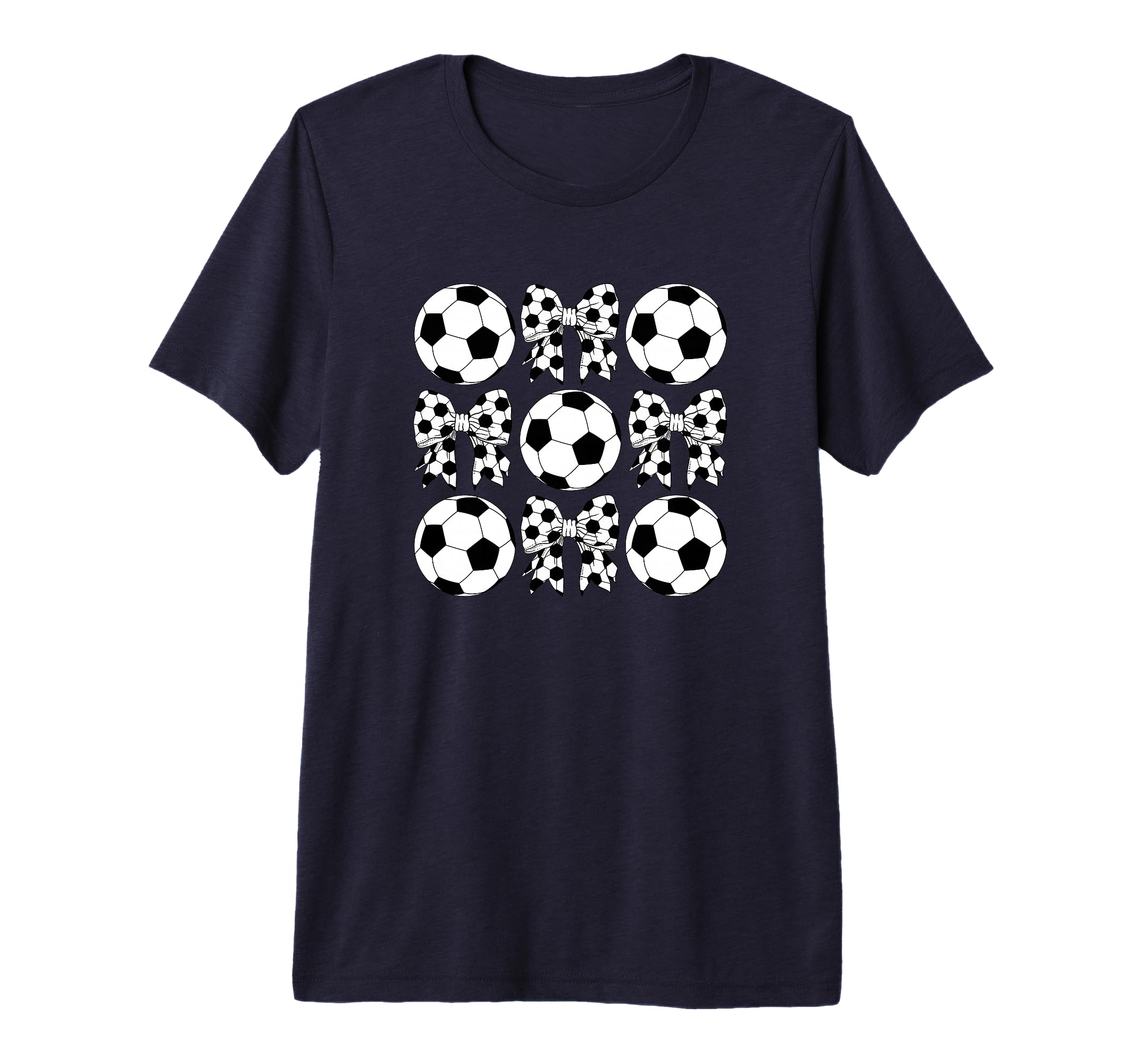 Womens Soccer Mama Coquette Bow T-Shirt - Minimalist Print for Adults - T-Shirt, Sweatshirt, Hoodie