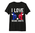 I Love Snake Shots Tri Blend T-Shirt - Trendy Graphic Unisex - T-Shirt, Sweatshirt, Hoodie