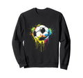 Soccer Ball Paint Splatter Player Sweatshirt - Minimalist Print Men Women - T-Shirt, Sweatshirt, Hoodie