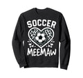 Soccer Meemaw Leopard Heart Sweatshirt - Custom Art Print for Adults - T-Shirt, Sweatshirt, Hoodie