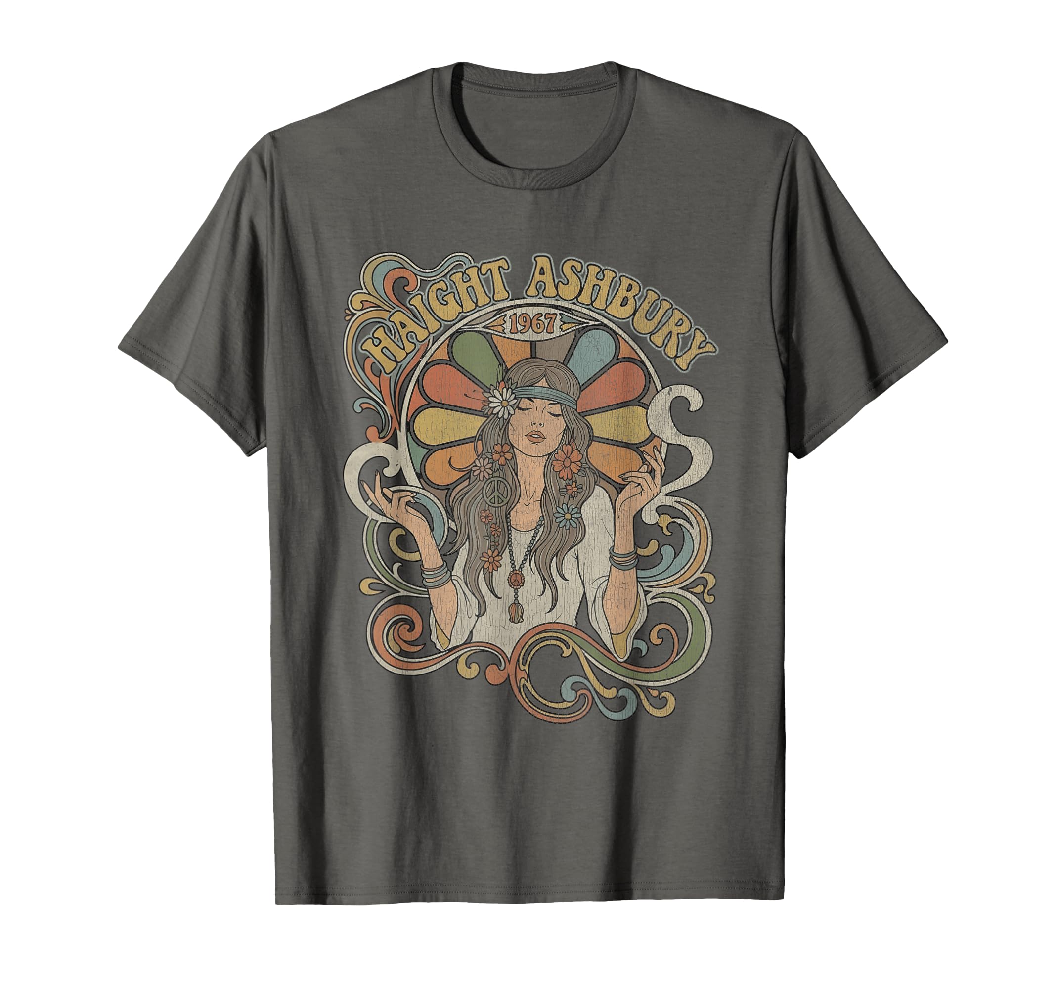 Haight Ashbury 1967 Hippie 60S Psychedelic T-Shirt - Unique Graphic Unisex - T-Shirt, Sweatshirt, Hoodie