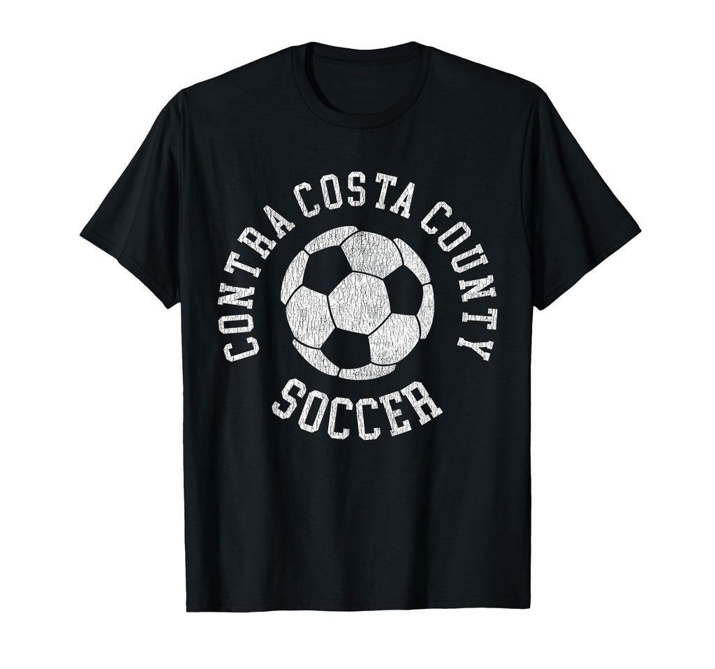 Contra Costa County Soccer Distressed T-Shirt - Aesthetic Graphic Unisex - T-Shirt, Sweatshirt, Hoodie