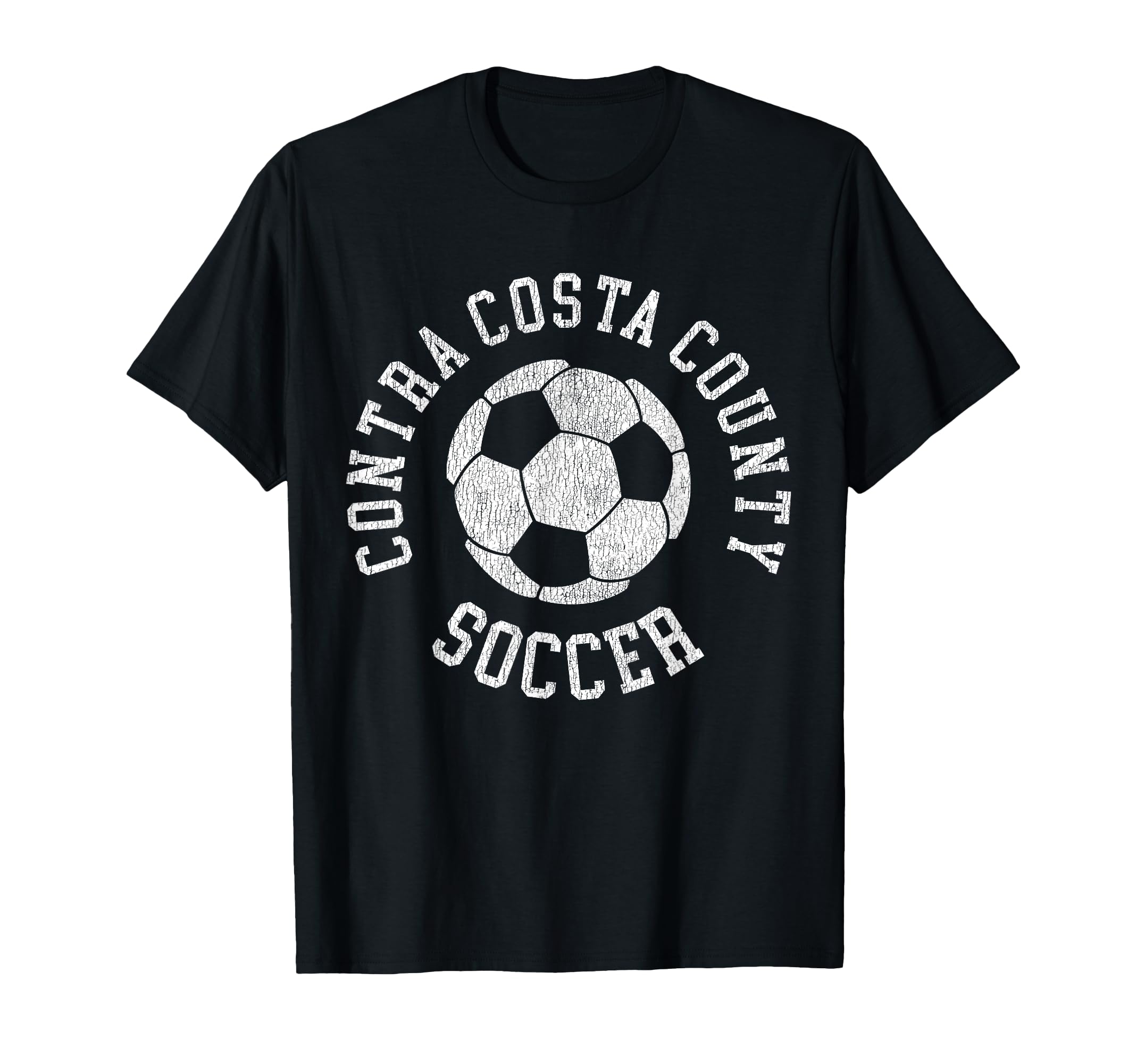 Contra Costa County Soccer Distressed T-Shirt - Aesthetic Graphic Unisex - T-Shirt, Sweatshirt, Hoodie
