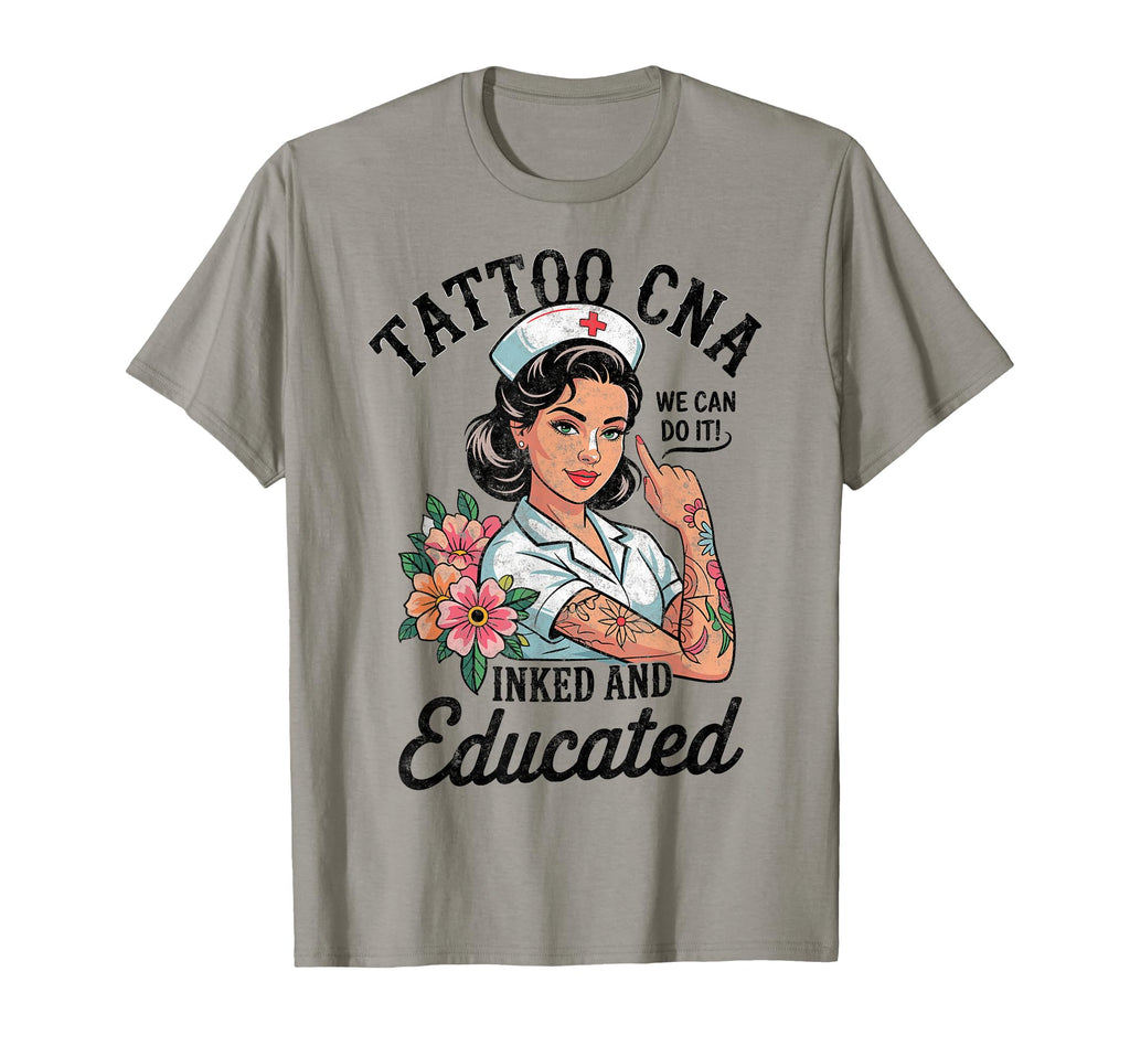 American Tattoo Cna Nurse Tattooed Inked T-Shirt - Unique Graphic Unisex - T-Shirt, Sweatshirt, Hoodie