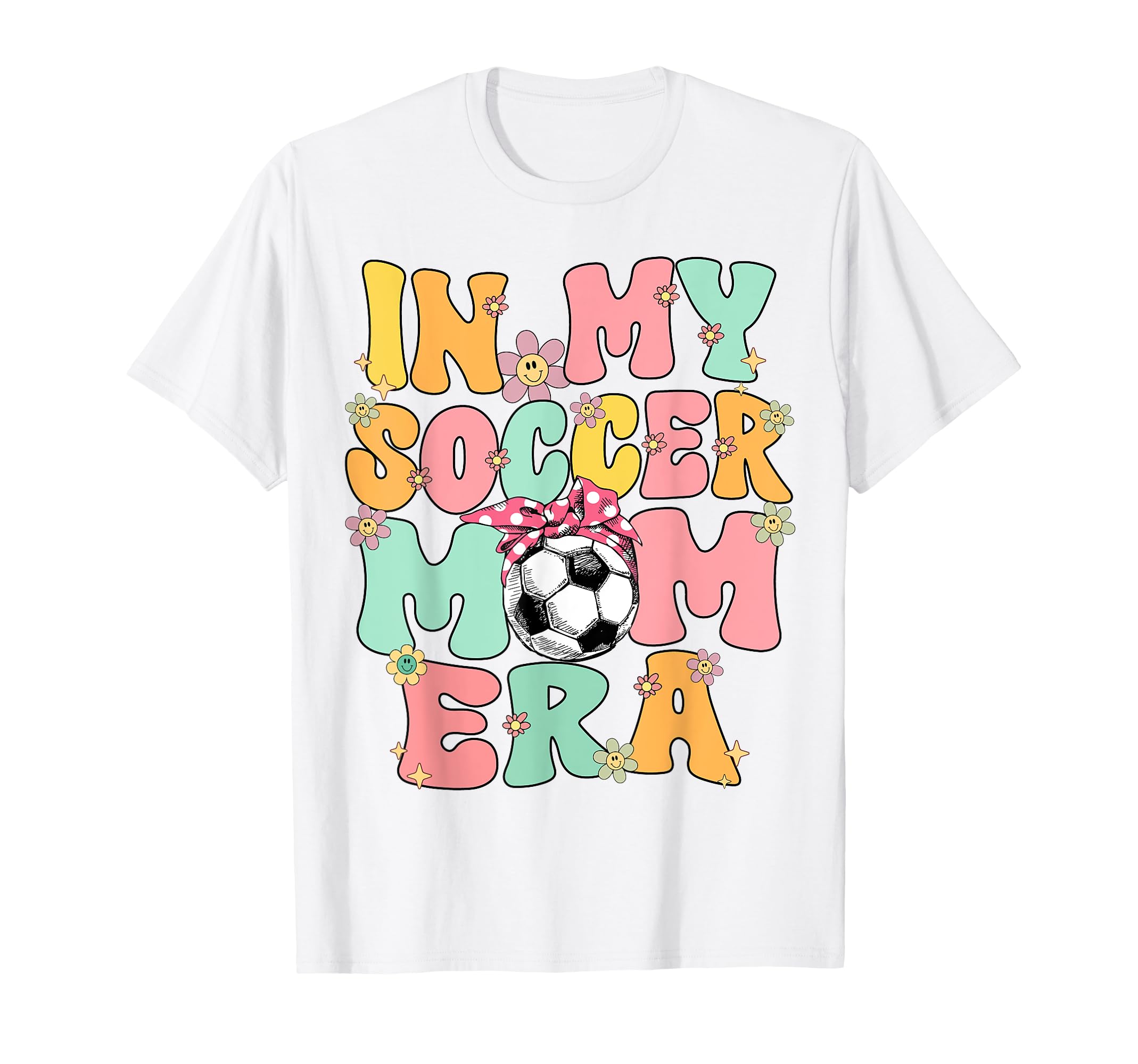 My Soccer Mom Era Groovy Soccer Mom T-Shirt - Minimalist Print for Adults - T-Shirt, Sweatshirt, Hoodie