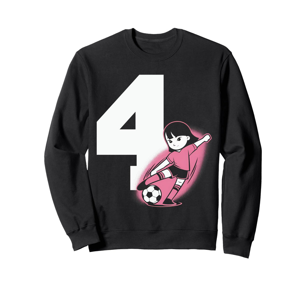4 Soccer Birthday Gift Soccer Fan Sweatshirt - Minimalist Print Unisex - T-Shirt, Sweatshirt, Hoodie