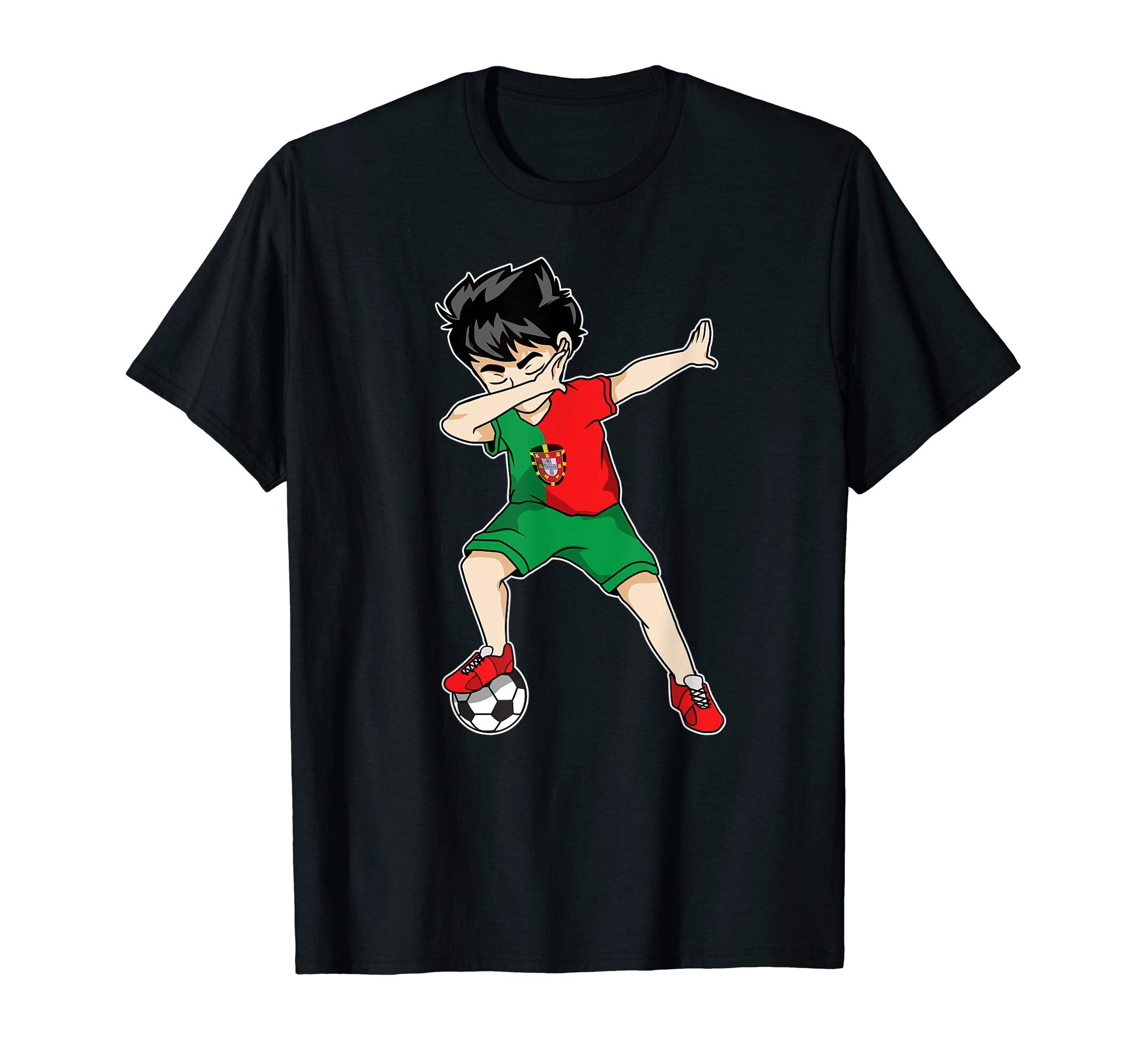 Dabbing Soccer Portugal Football T-Shirt - Minimalist Print Unisex - T-Shirt, Sweatshirt, Hoodie