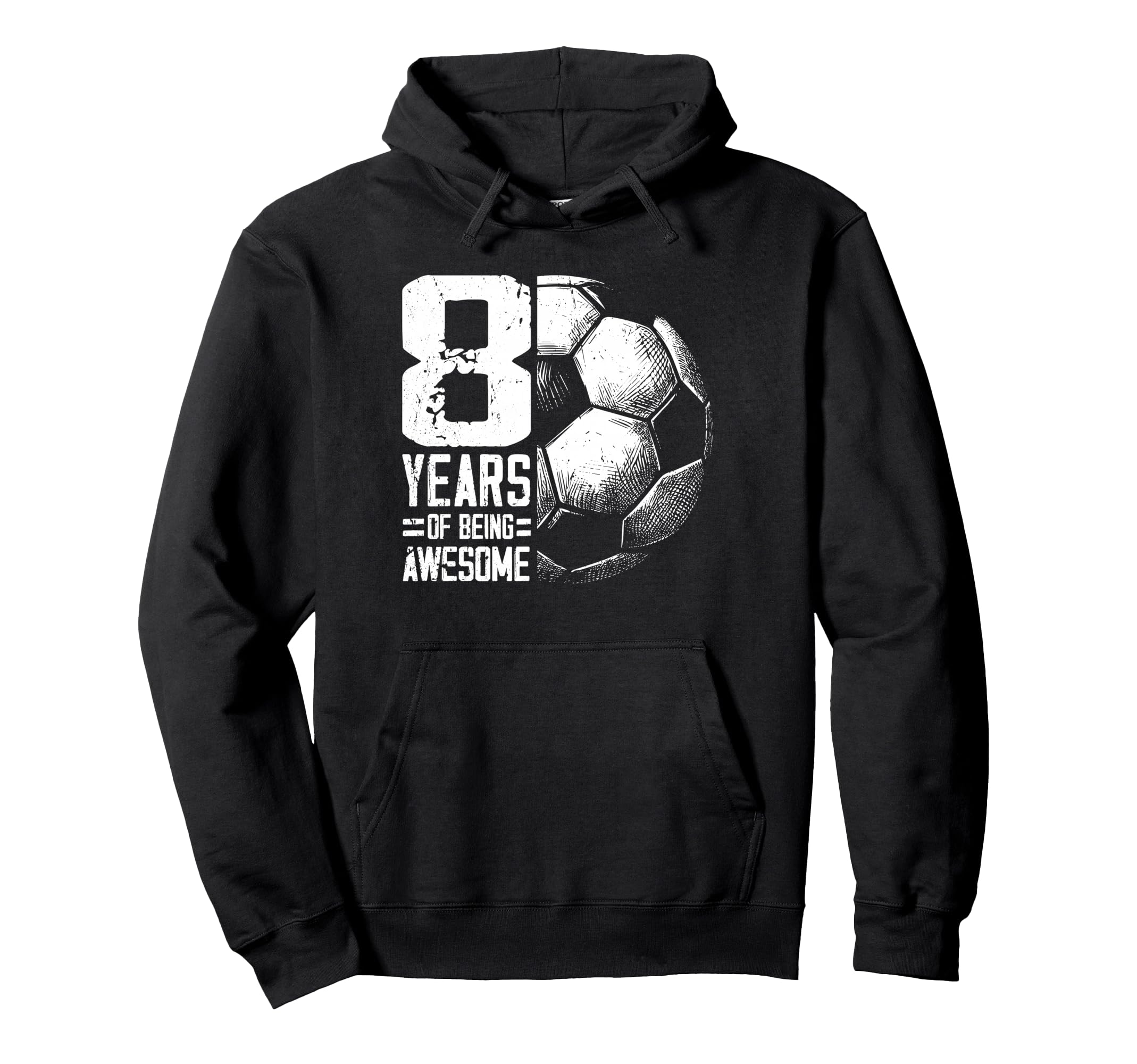 8Th Birthday Soccer Player Football Hoodie - Aesthetic Graphic for Adults - T-Shirt, Sweatshirt, Hoodie