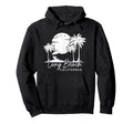 Long Beach California Ca Sunset Surfer Hoodie - Minimalist Print Men Women - T-Shirt, Sweatshirt, Hoodie