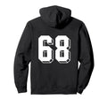 Number 68 Backside 80S 90S Team Jersey Hoodie - Streetwear Style Unisex - T-Shirt, Sweatshirt, Hoodie