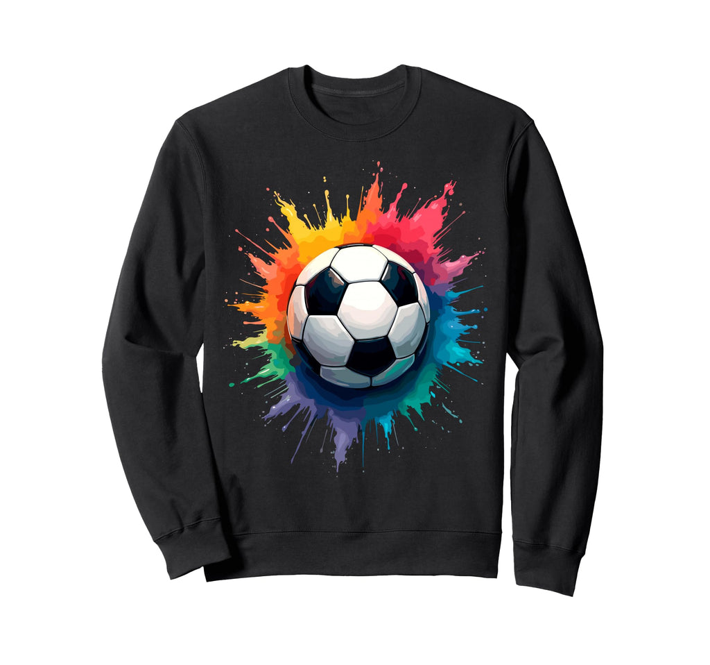 Colorful Splash Art Soccer Sweatshirt - Custom Art Print Men Women - T-Shirt, Sweatshirt, Hoodie