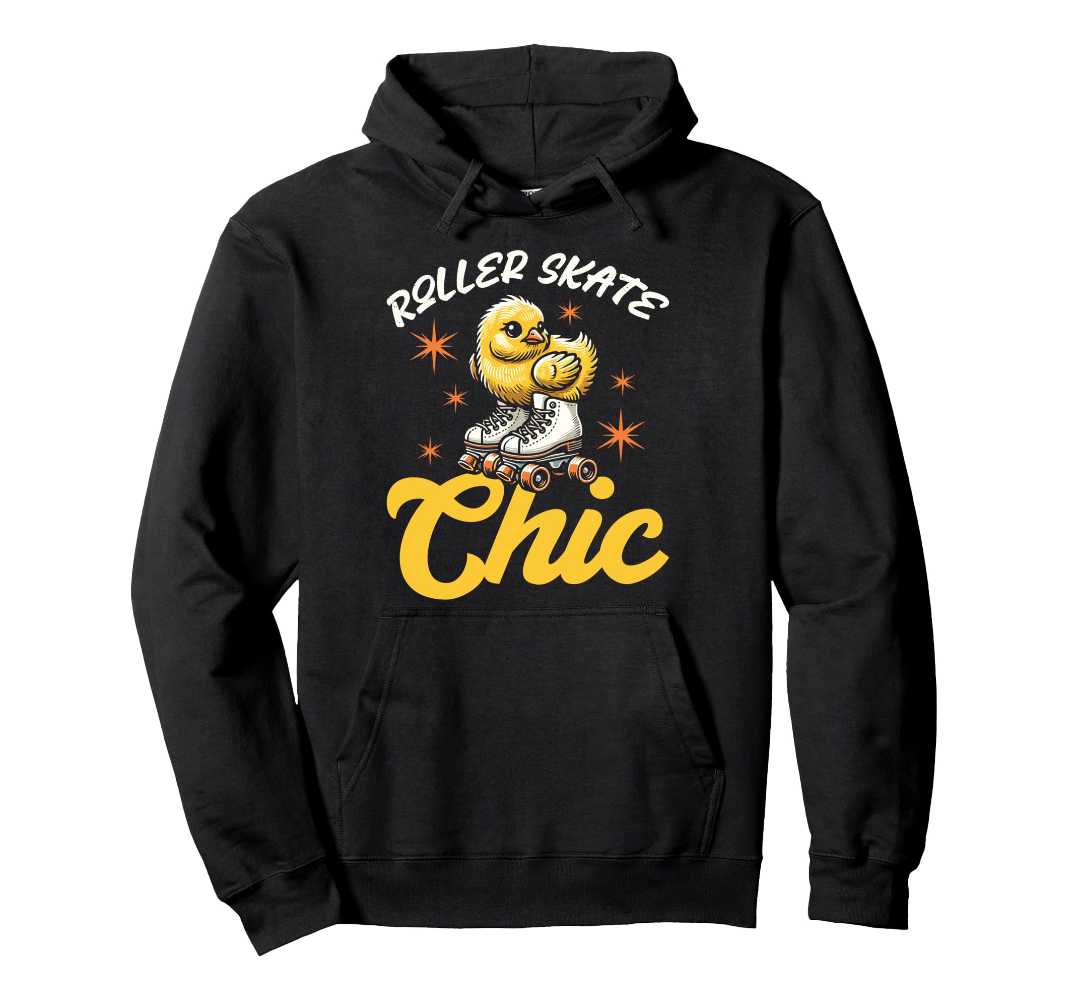 Roller Skating Skate 1970S Chicken Roller Hoodie - Novelty Apparel Unisex - T-Shirt, Sweatshirt, Hoodie