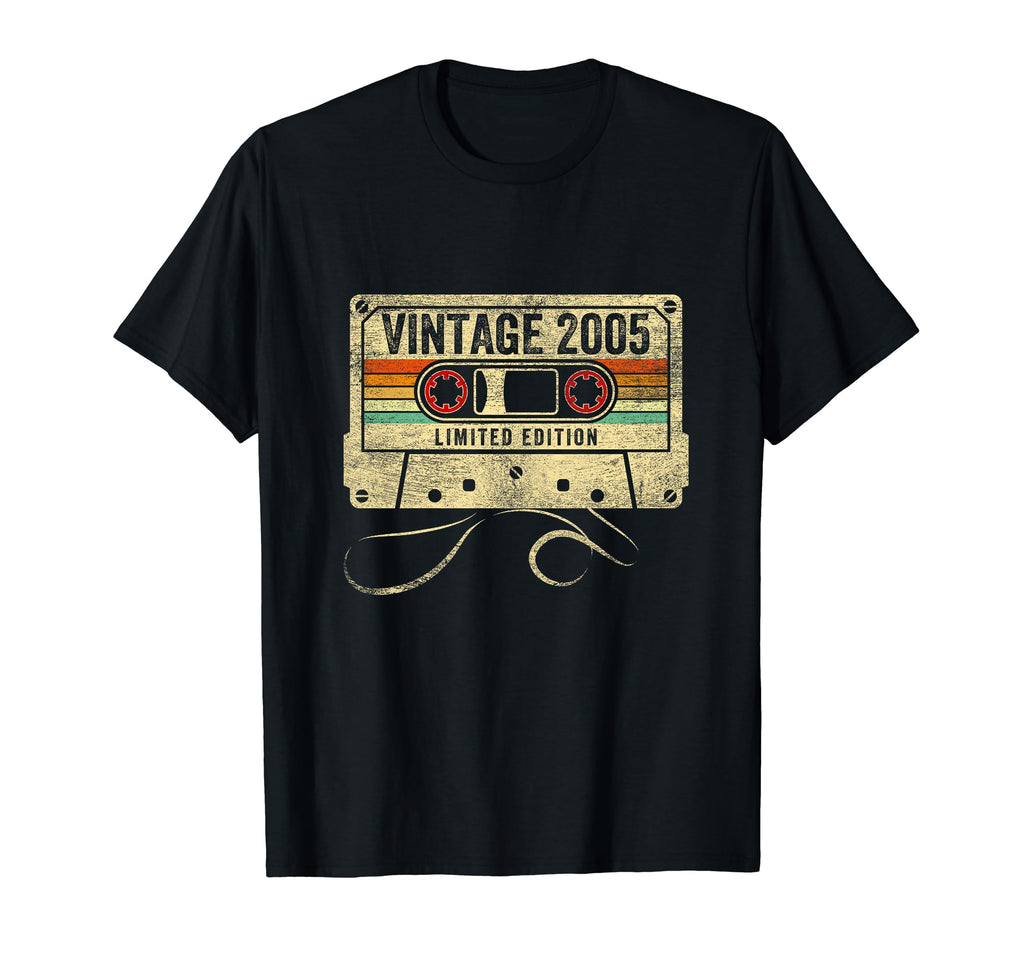 2005 19Th Birthday Cassette Tape 19 T-Shirt - Minimalist Print Unisex - T-Shirt, Sweatshirt, Hoodie