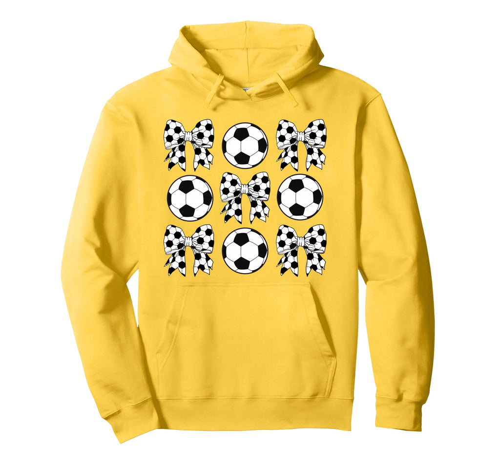 Soccer Coquette Bow Funny Soccer Hoodie - Fun Novelty Design Men Women - T-Shirt, Sweatshirt, Hoodie