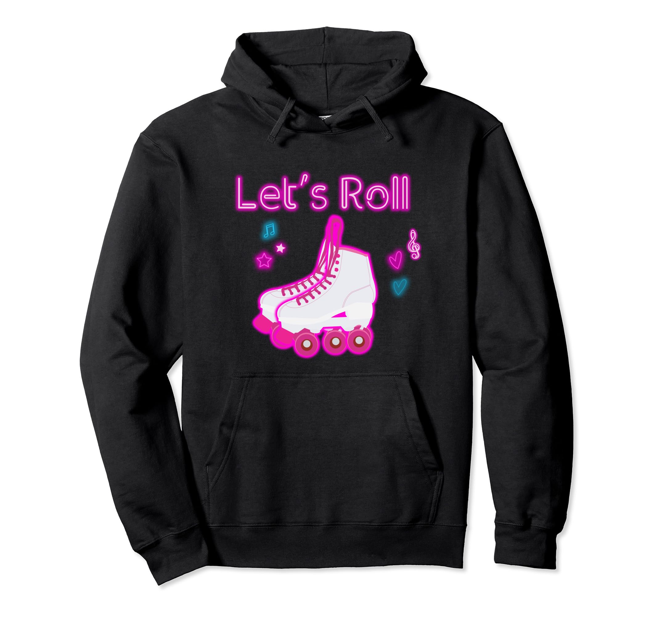 Lets Roll Roller Skating Skater Skate 70S Hoodie - Custom Art Print Unisex - T-Shirt, Sweatshirt, Hoodie