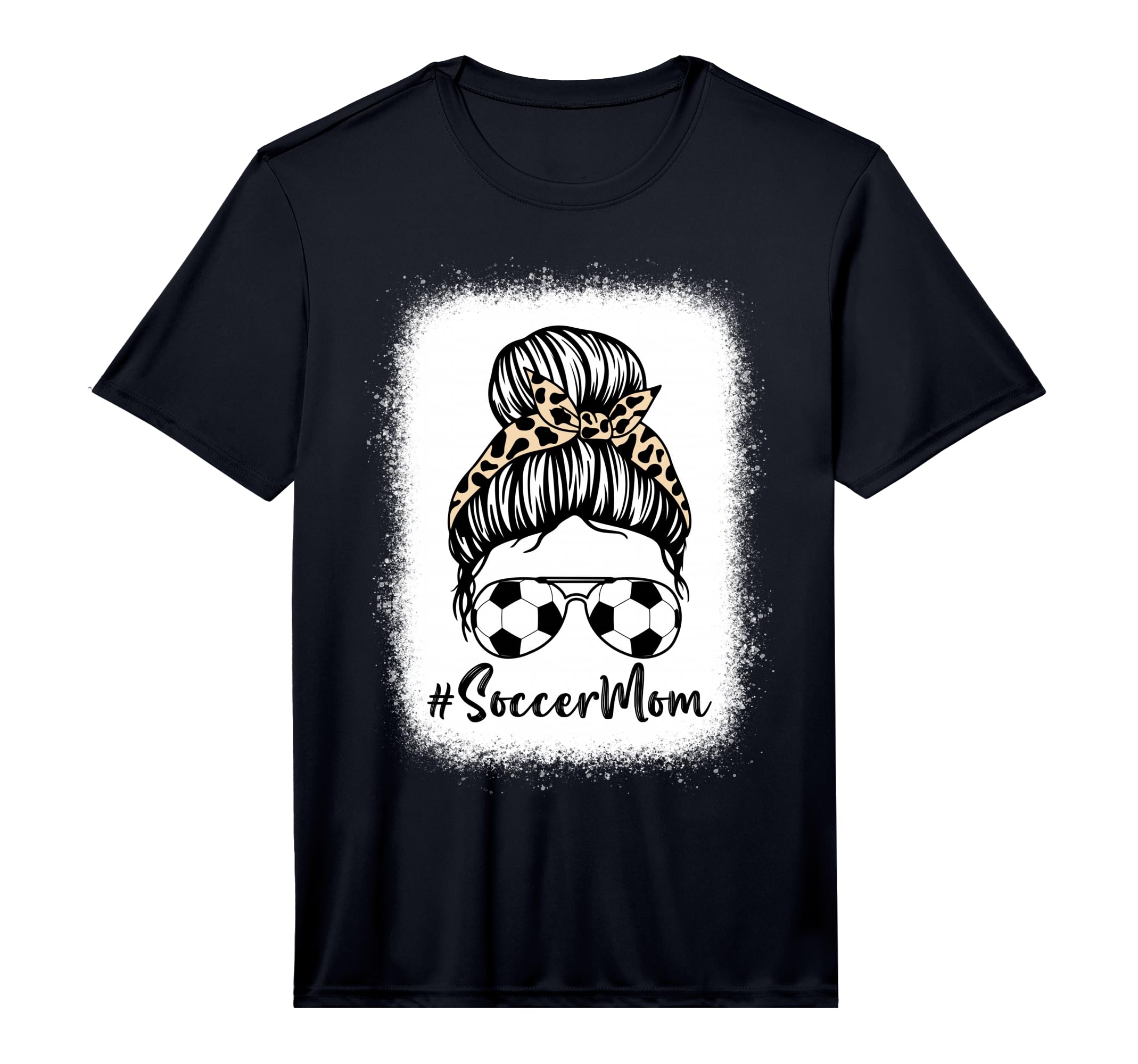 Mens Bleached Soccer Mom Leopard And Messy T-Shirt - Unique Graphic Unisex - T-Shirt, Sweatshirt, Hoodie